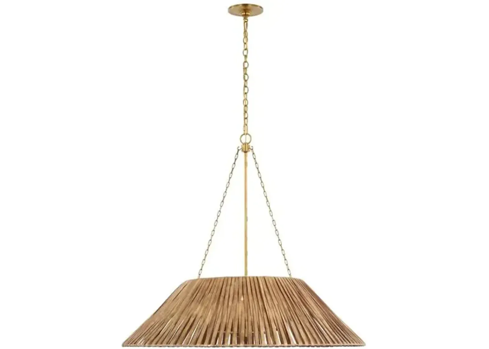 Visual Comfort - Corinne Extra Large Wrapped Hanging Shade - Brown