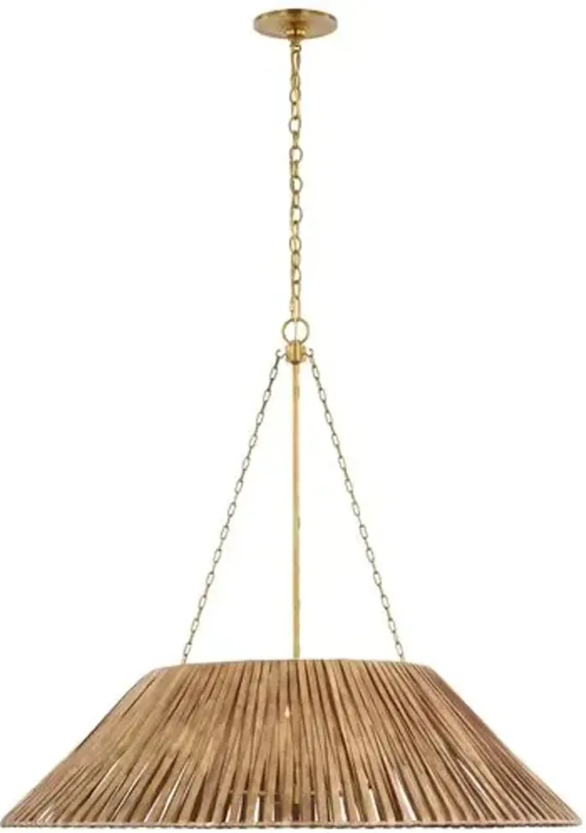 Visual Comfort - Corinne Extra Large Wrapped Hanging Shade - Brown