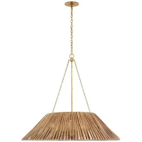 Visual Comfort - Corinne Extra Large Wrapped Hanging Shade - Brown