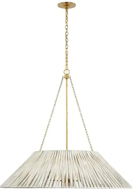 Visual Comfort - Corinne Extra Large Wrapped Hanging Shade - White