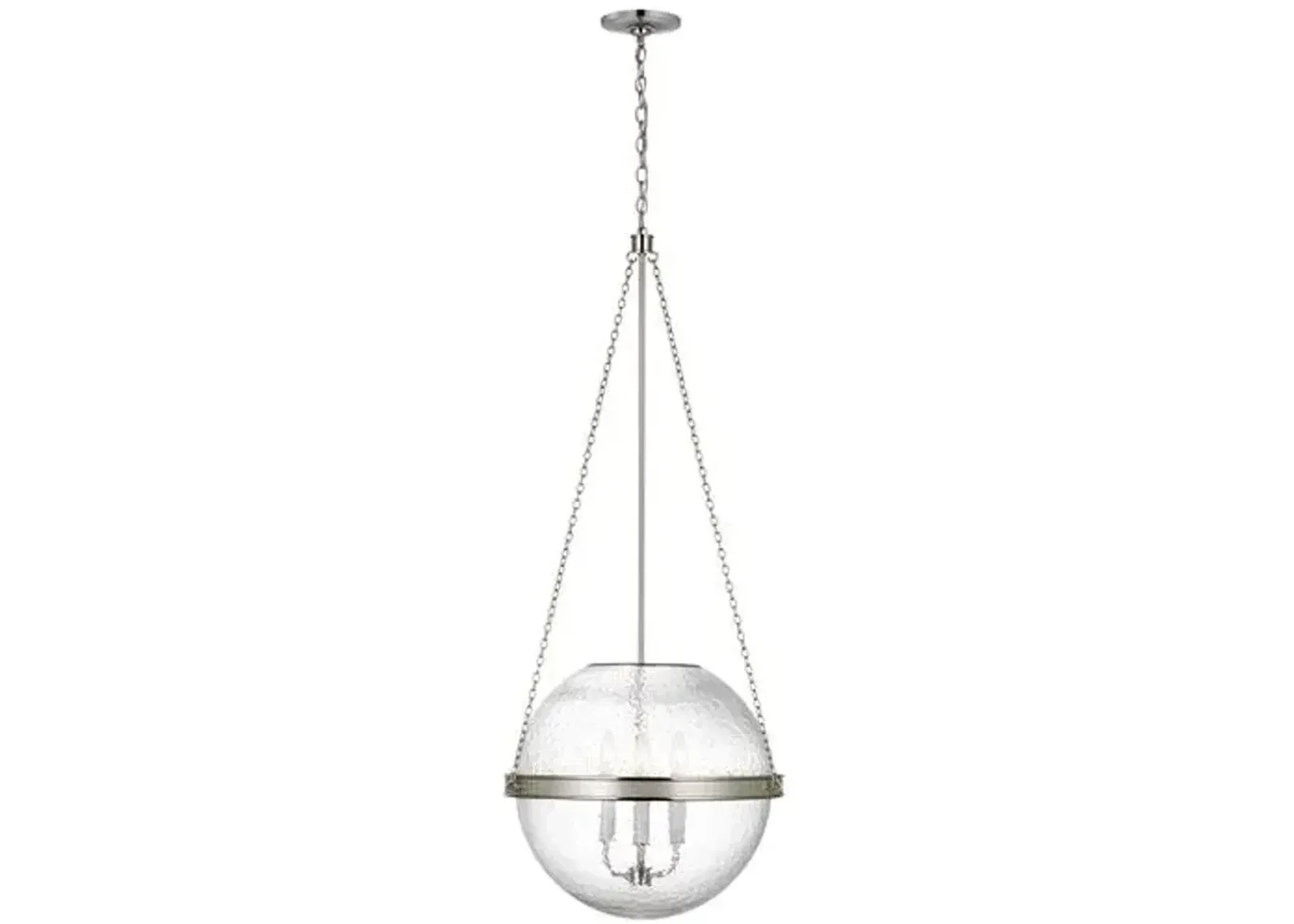 Visual Comfort - Reese 18" Globe Pendant - Silver