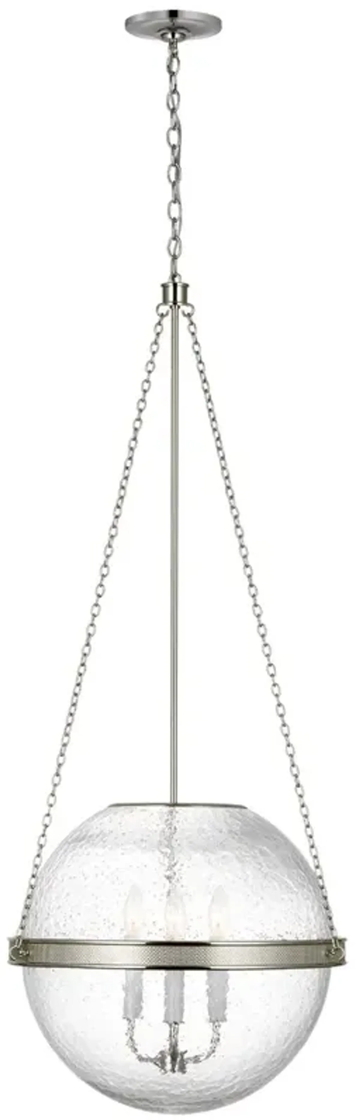 Visual Comfort - Reese 18" Globe Pendant - Silver