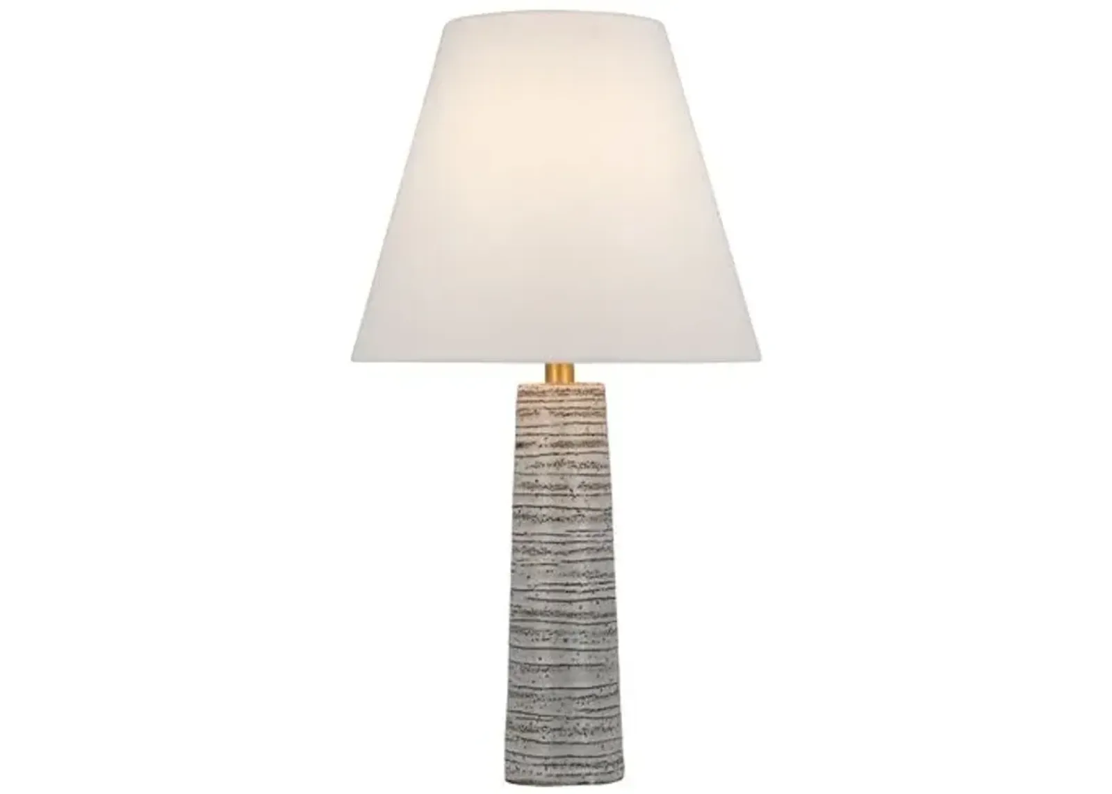 Visual Comfort - Gates Medium Column Table Lamp - Malt White Dust - Gray