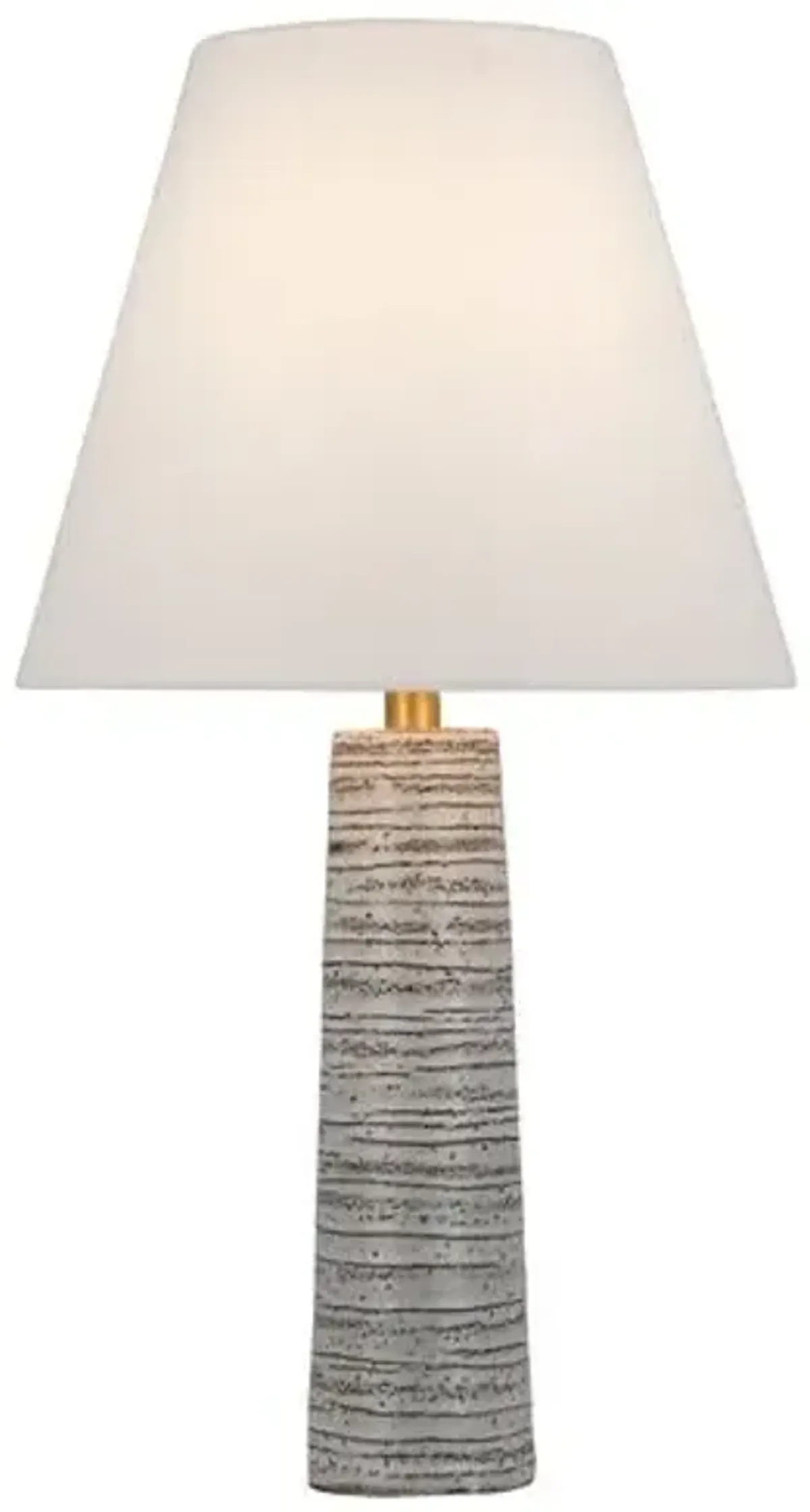 Visual Comfort - Gates Medium Column Table Lamp - Malt White Dust - Gray