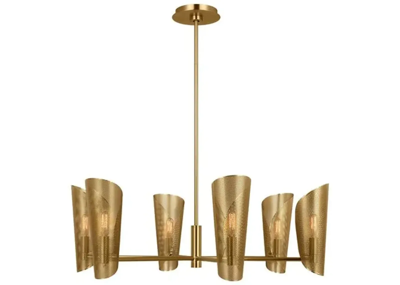 Visual Comfort - Plivot Chandelier - Burnished Brass - Gold