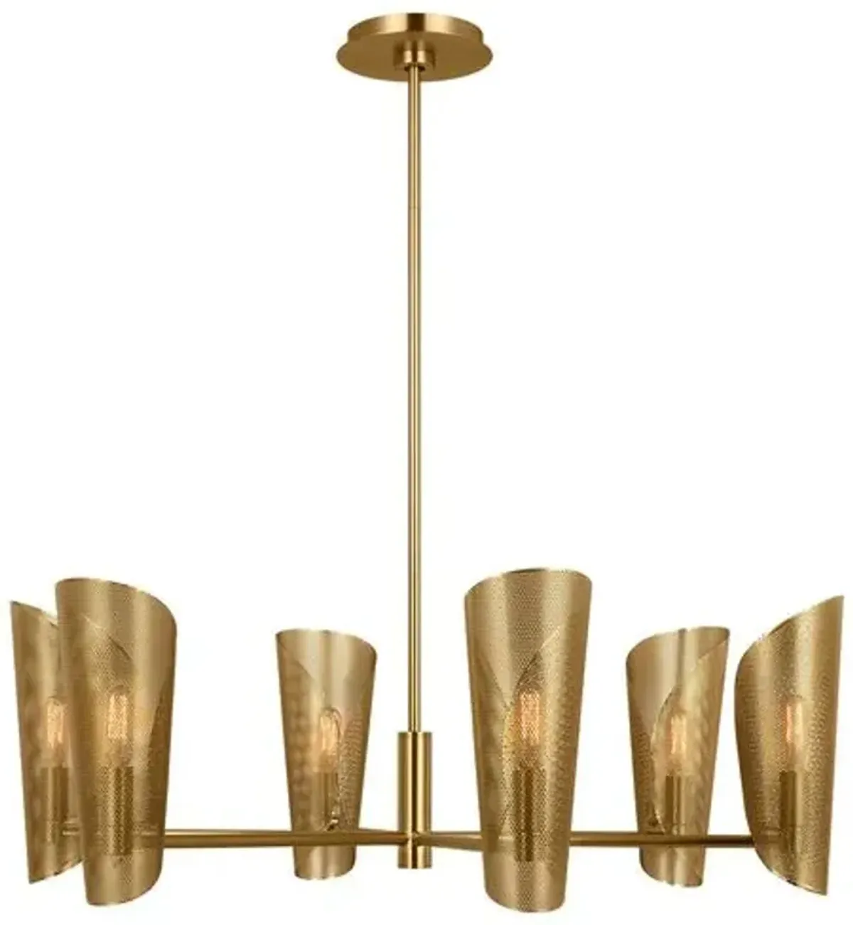 Visual Comfort - Plivot Chandelier - Burnished Brass - Gold