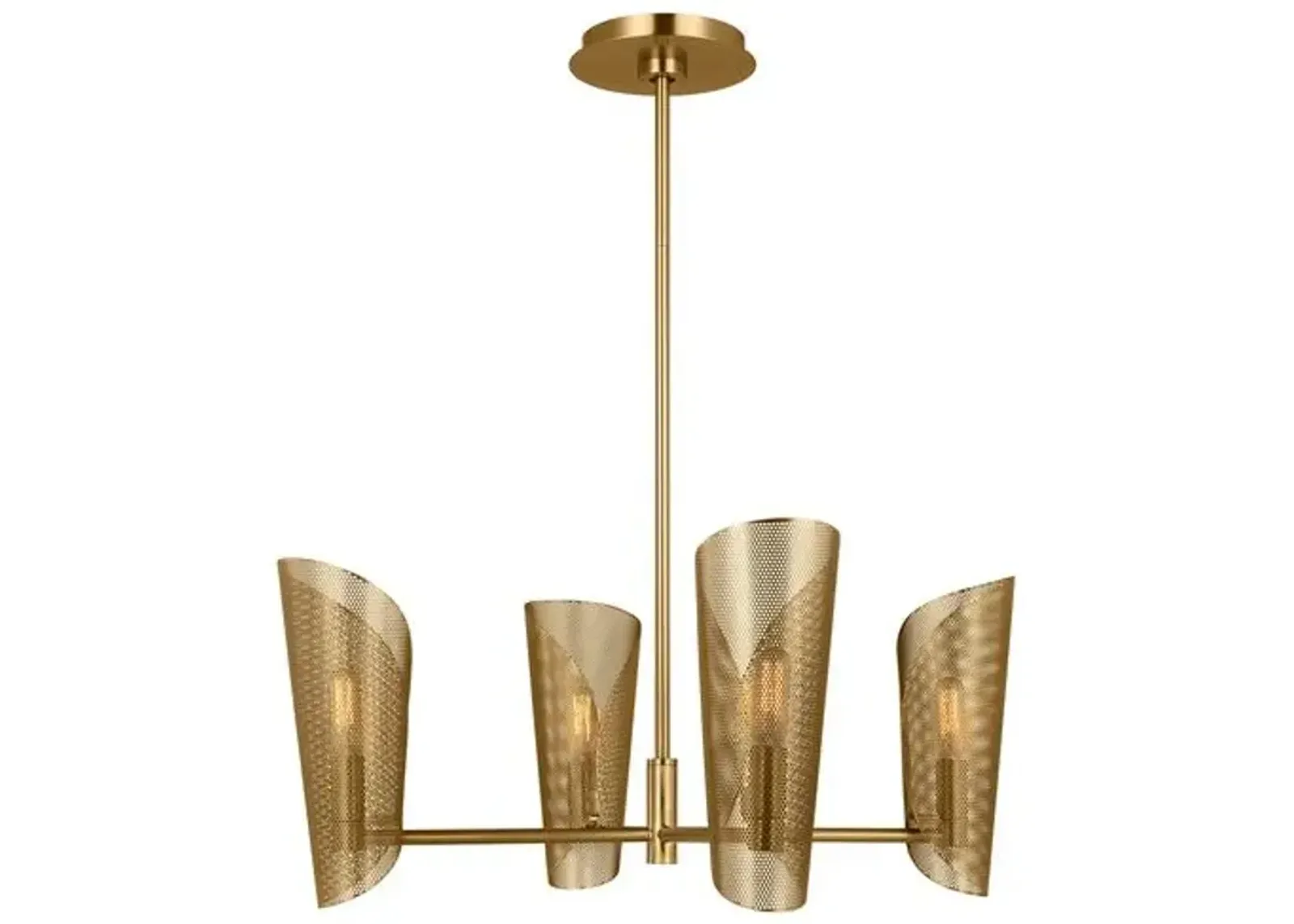 Visual Comfort - Plivot Chandelier - Burnished Brass - Gold