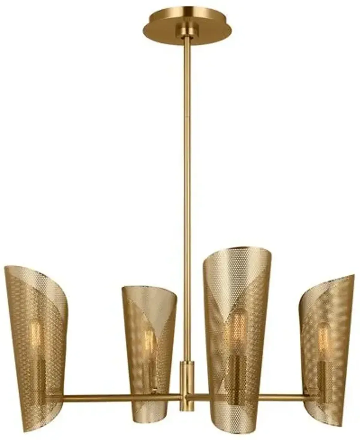 Visual Comfort - Plivot Chandelier - Burnished Brass - Gold