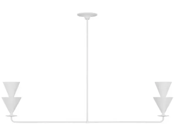 Visual Comfort - Cornet Linear Chandelier - Cast Plaster - White