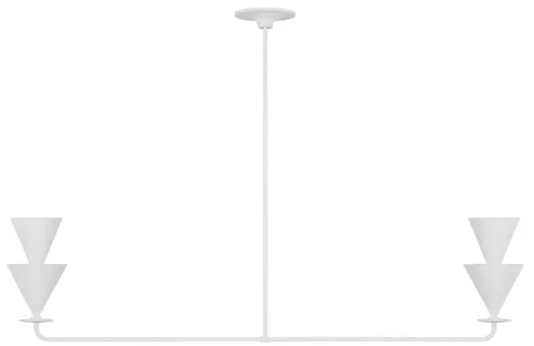 Visual Comfort - Cornet Linear Chandelier - Cast Plaster - White
