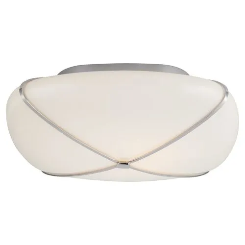 Visual Comfort - Fondant 14" Flush Mount - Silver