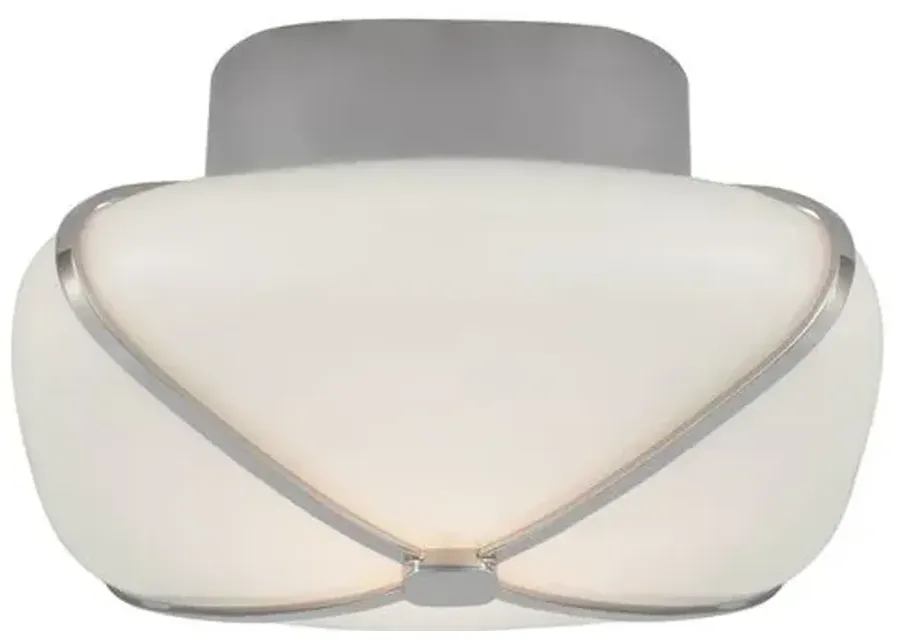 Visual Comfort - Fondant 9" Flush Mount - Silver