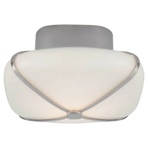 Visual Comfort - Fondant 9" Flush Mount - Silver