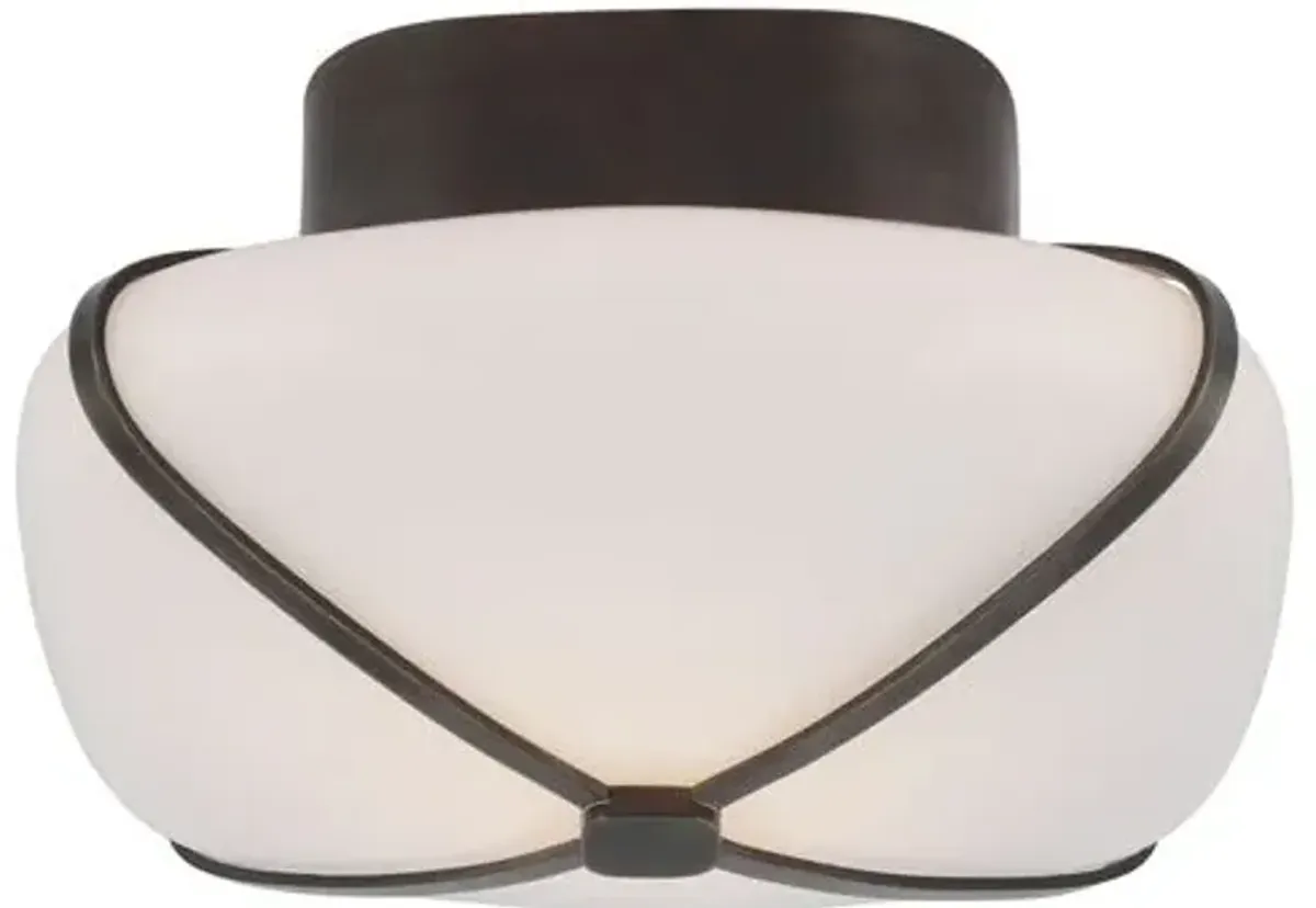 Visual Comfort - Fondant 9" Flush Mount - Black