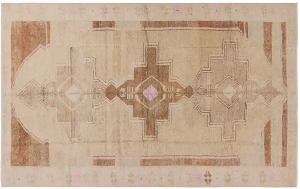  Parian Medallion Tan/Pink Area Rug (6'X9')