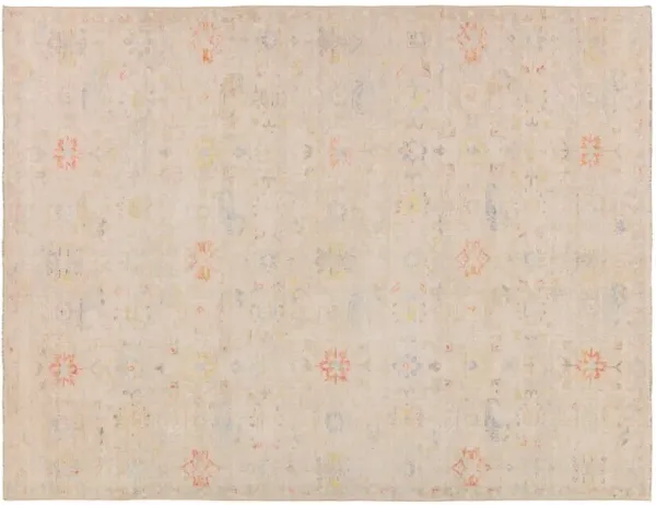 Aaina Floral Cream/Blue Area Rug (6'X9')