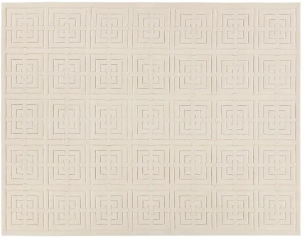  Marvelle Geometric Cream Area Rug (9'2"X11'9")