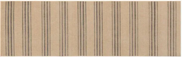 Lavina Striped Easy Jute Machine Washable Area Rug