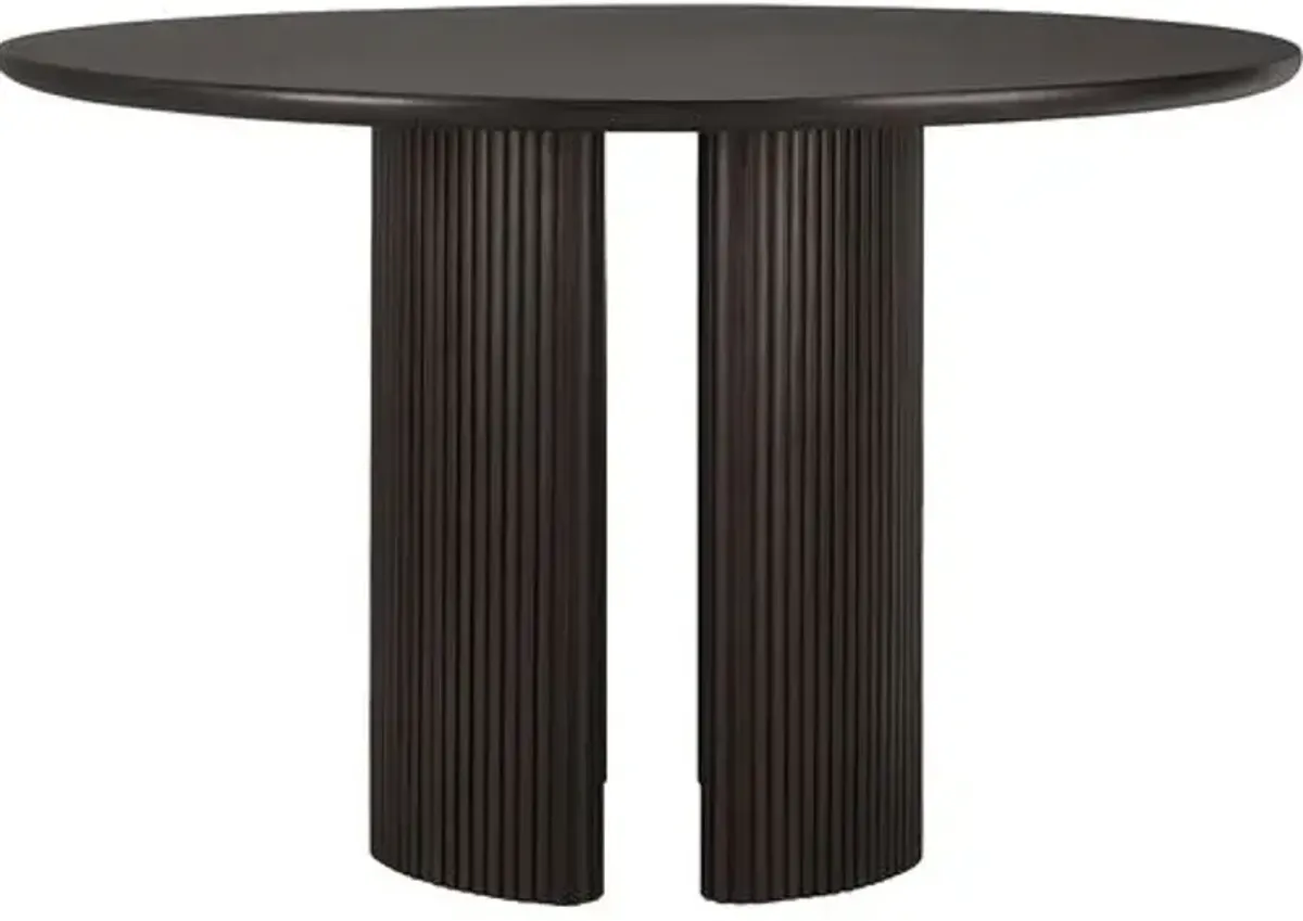 Roller Max Round Dining Table - Dark Brown - Ethnicraft