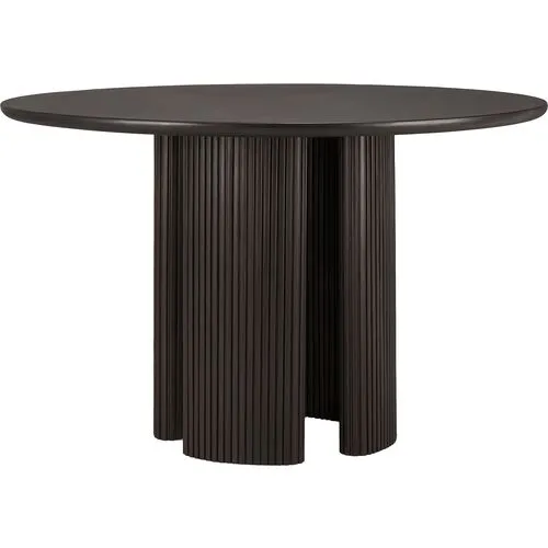 Roller Max Round Dining Table - Dark Brown - Ethnicraft