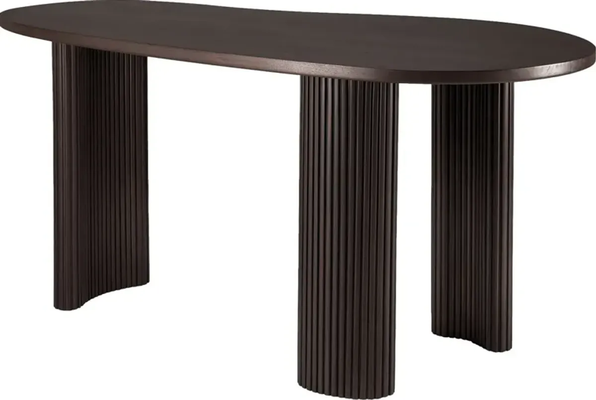 Boomerang Desk, Dark Brown