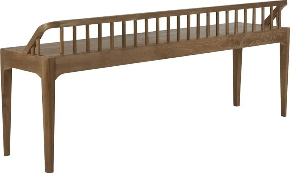 Spindle Reclaimed Teak Dining/Entry Bench