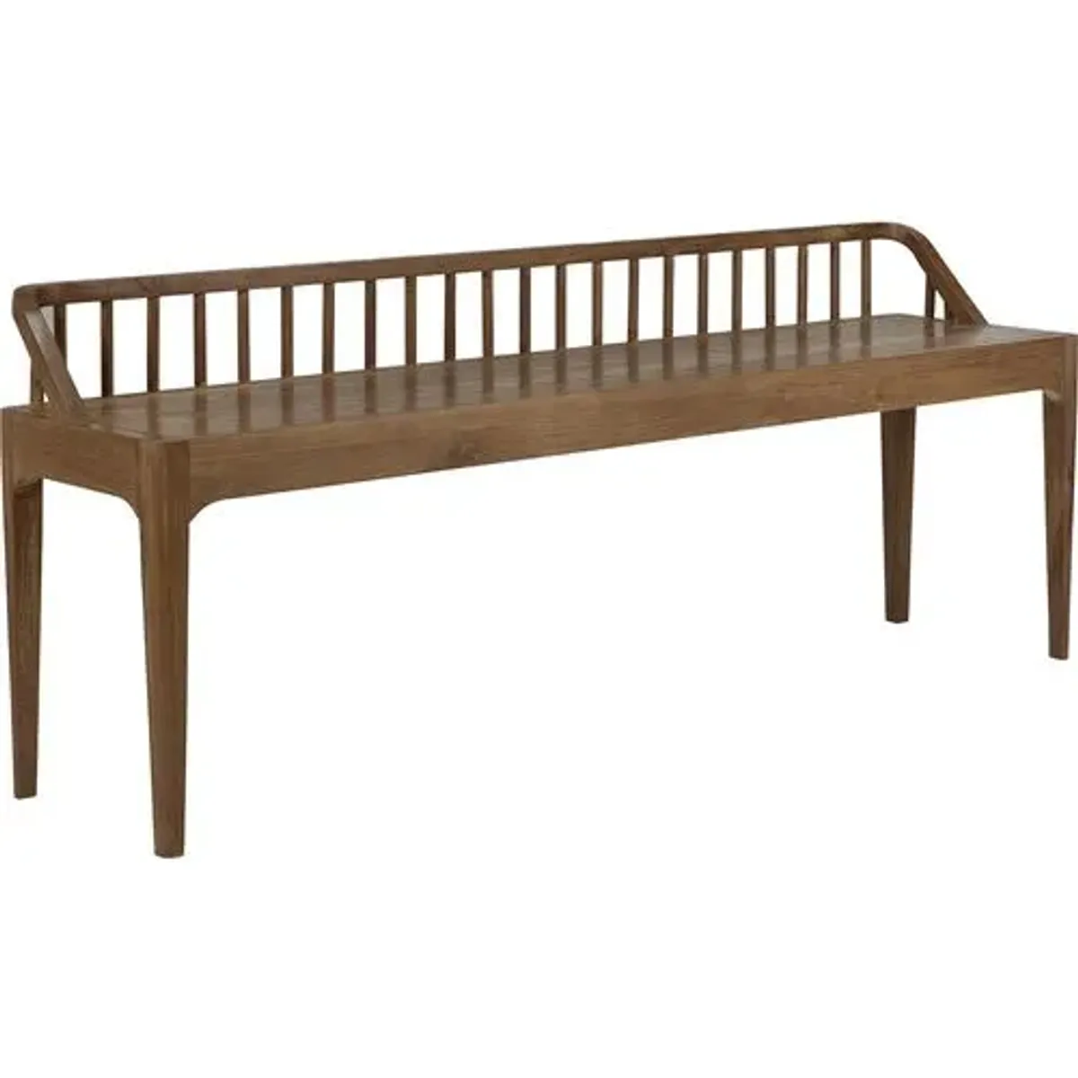 Spindle Reclaimed Teak Dining/Entry Bench - Ethnicraft - Handcrafted - Brown