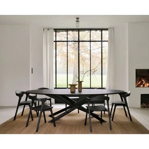 Mikado Oval Dining Table - Black Oak - Ethnicraft