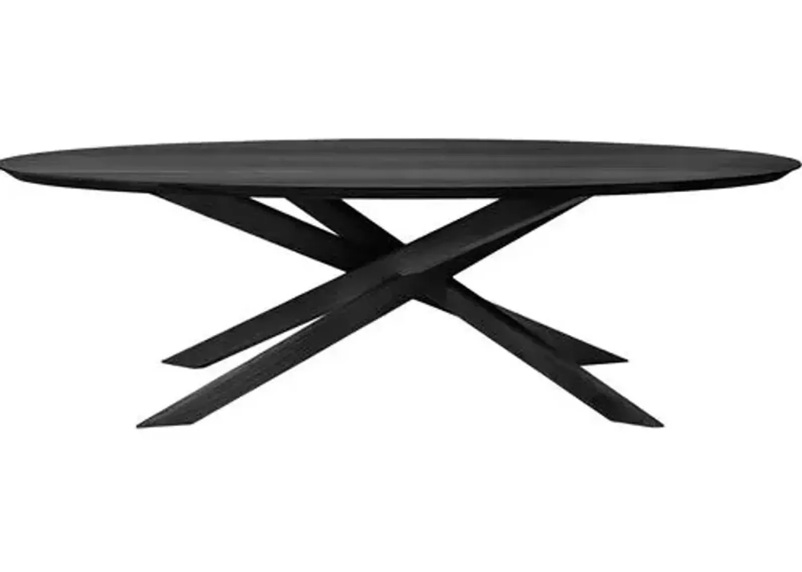 Mikado Oval Dining Table - Black Oak - Ethnicraft