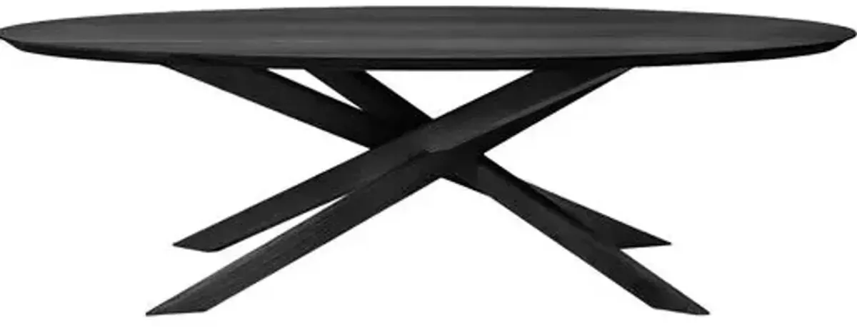 Mikado Oval Dining Table - Black Oak - Ethnicraft