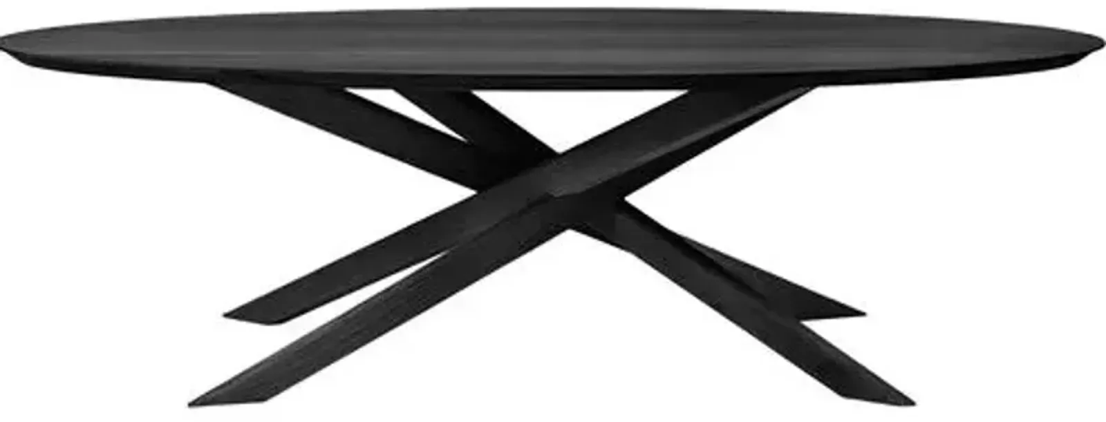 Mikado Oval Dining Table - Black Oak - Ethnicraft