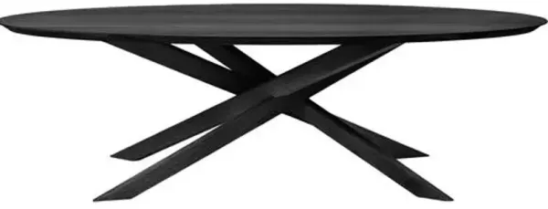 Mikado Oval Dining Table - Black Oak - Ethnicraft
