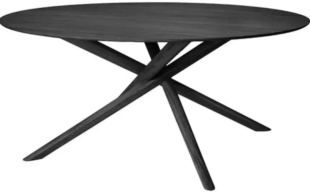 Mikado Circular Dining Table - Black Oak - Ethnicraft