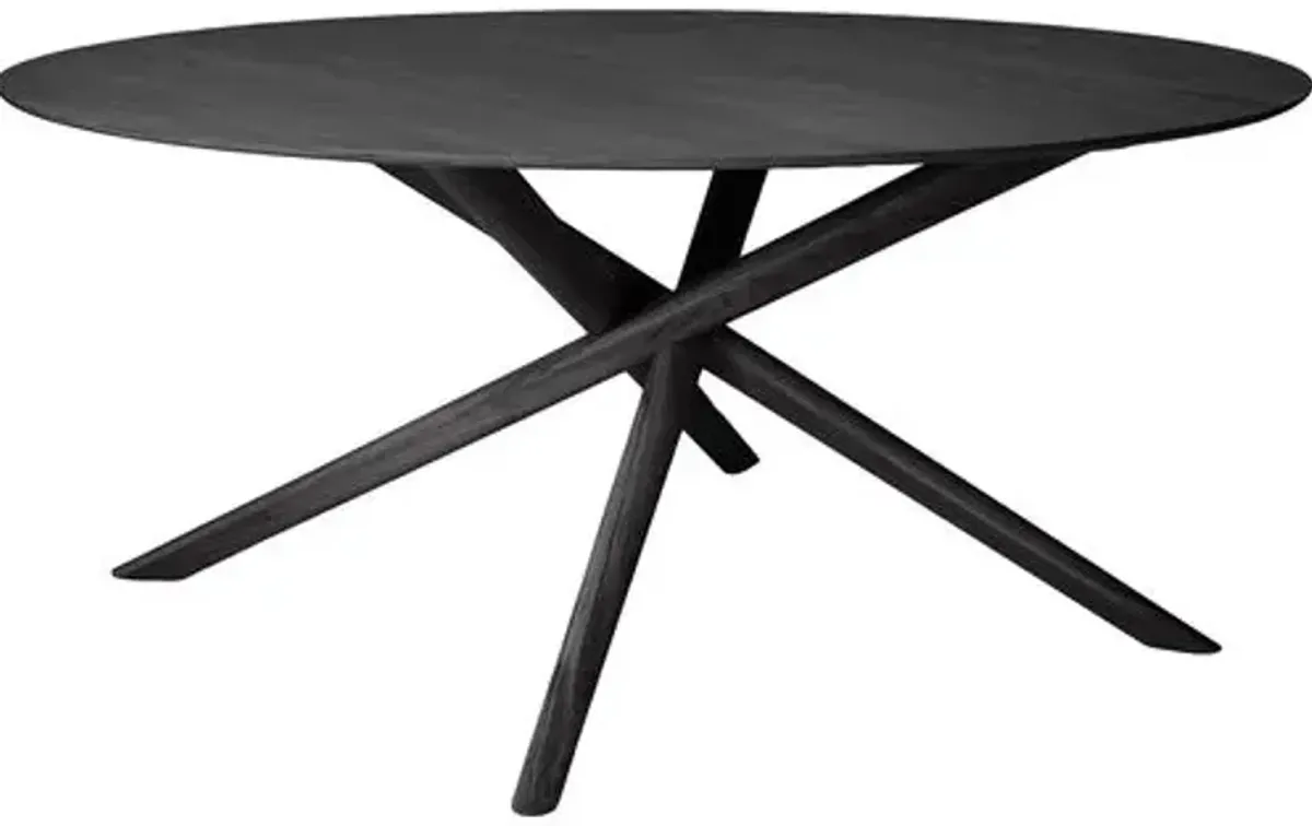 Mikado Circular Dining Table - Black Oak - Ethnicraft