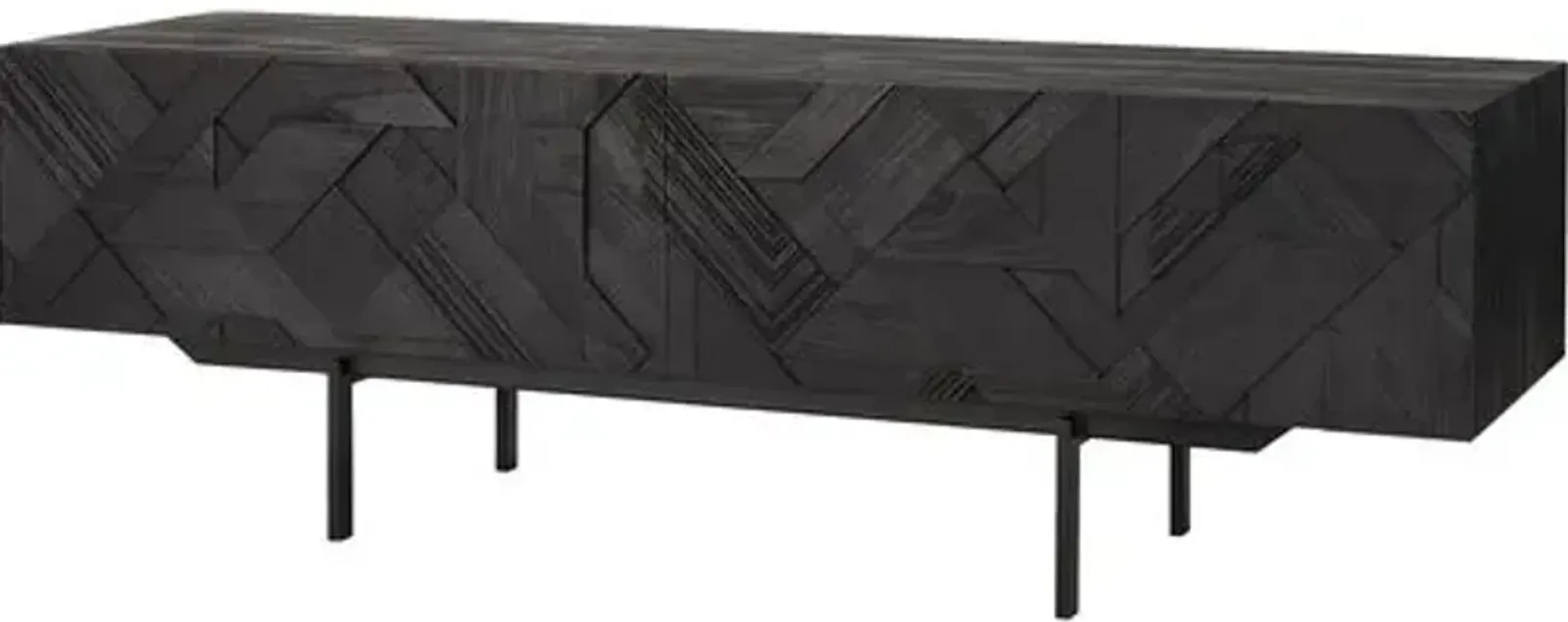 Graphic TV Cupboard - Black - Ethnicraft