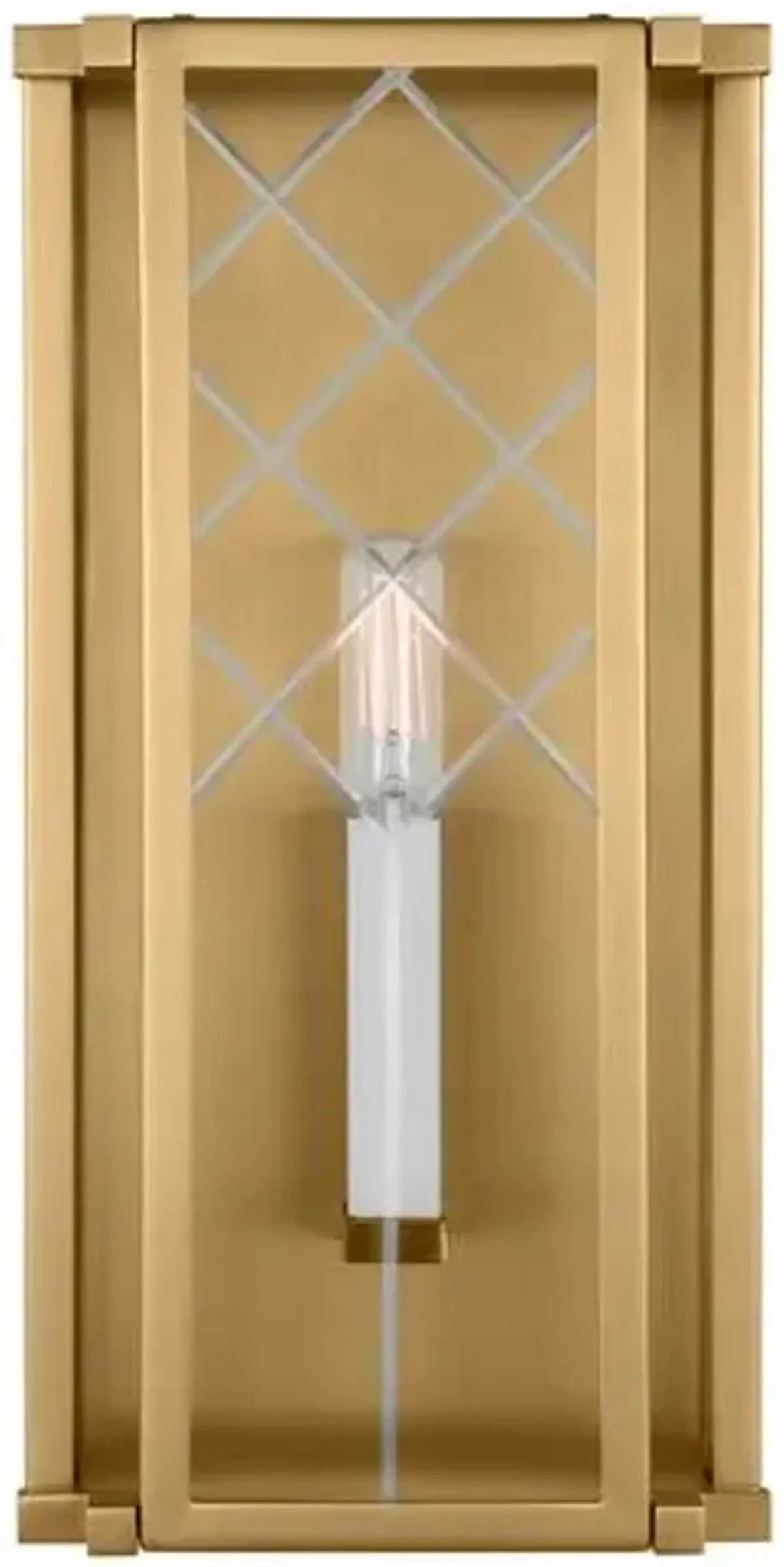 Visual Comfort - Erro Medium Wall Lantern - Burnished Brass - Gold