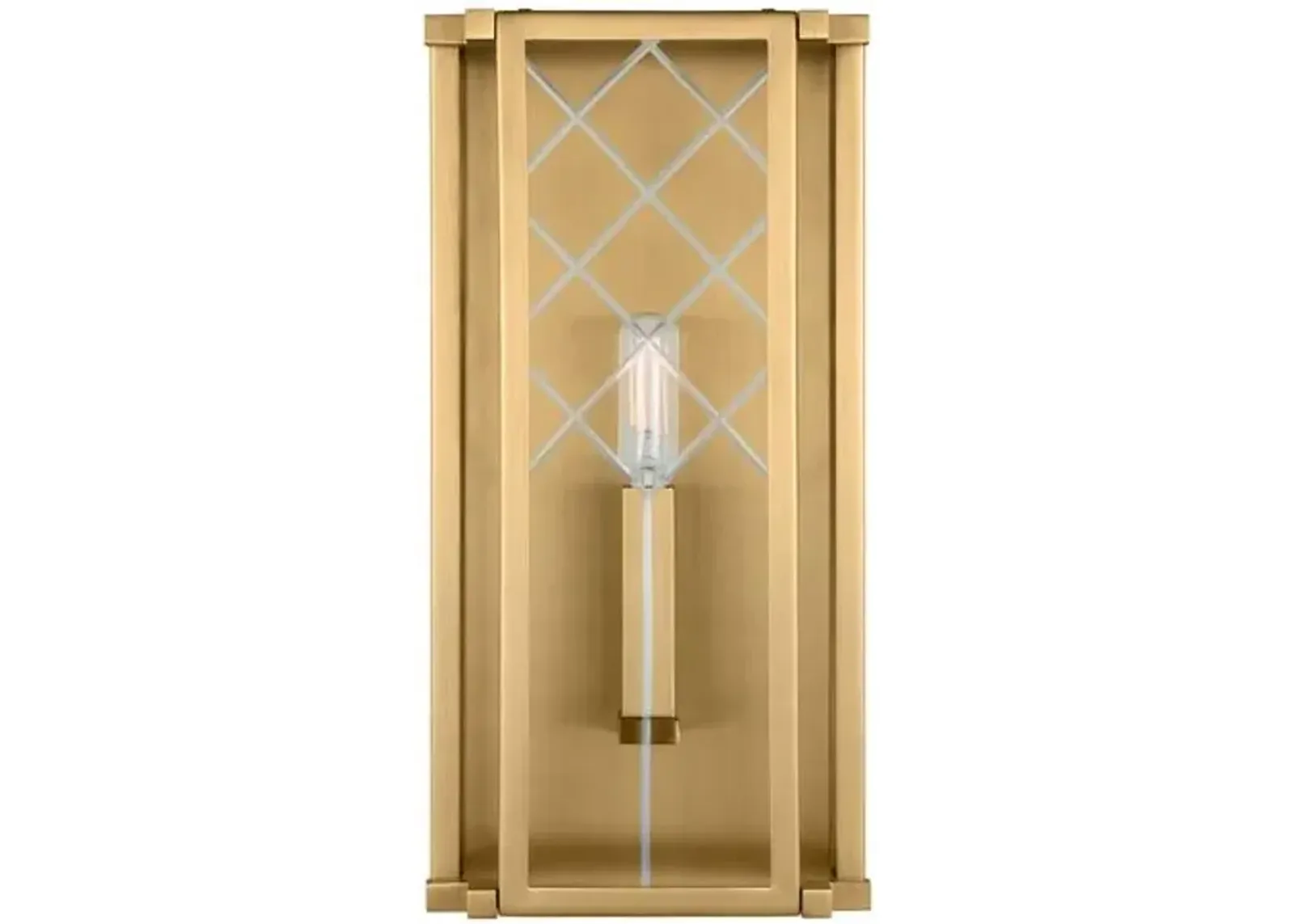 Visual Comfort - Erro Medium Wall Lantern - Burnished Brass - Gold