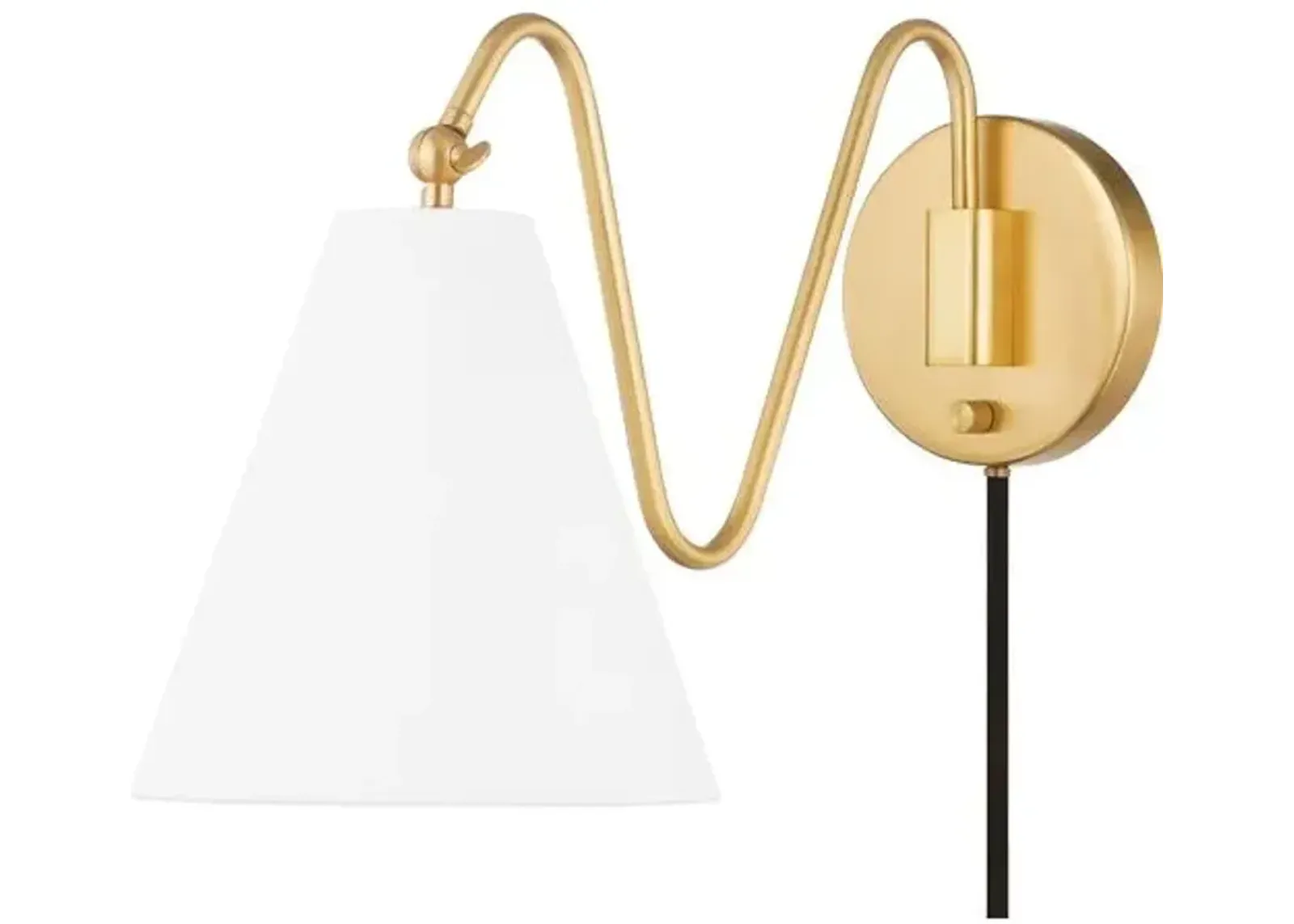 Onda 1-Light Portable Wall Sconce - Tali Roth for Mitzi - Gold