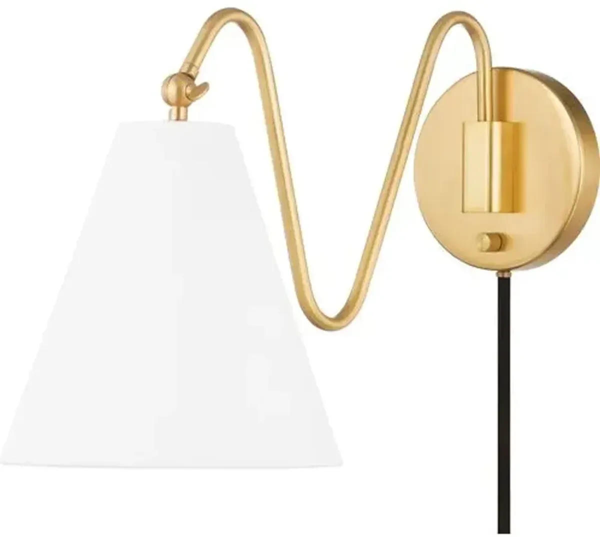 Onda 1-Light Portable Wall Sconce - Tali Roth for Mitzi - Gold