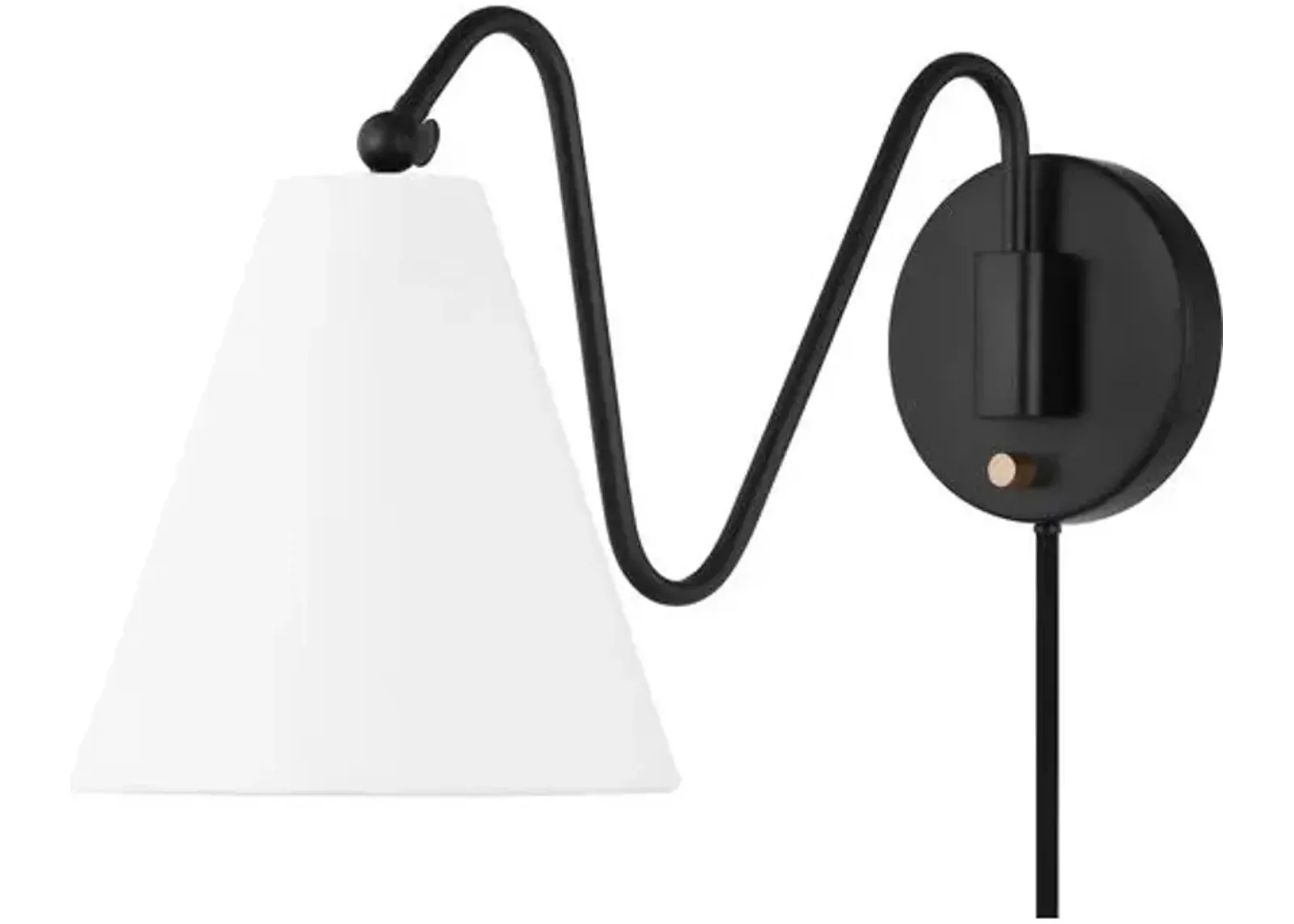 Onda 1-Light Portable Wall Sconce - Tali Roth for Mitzi - Black