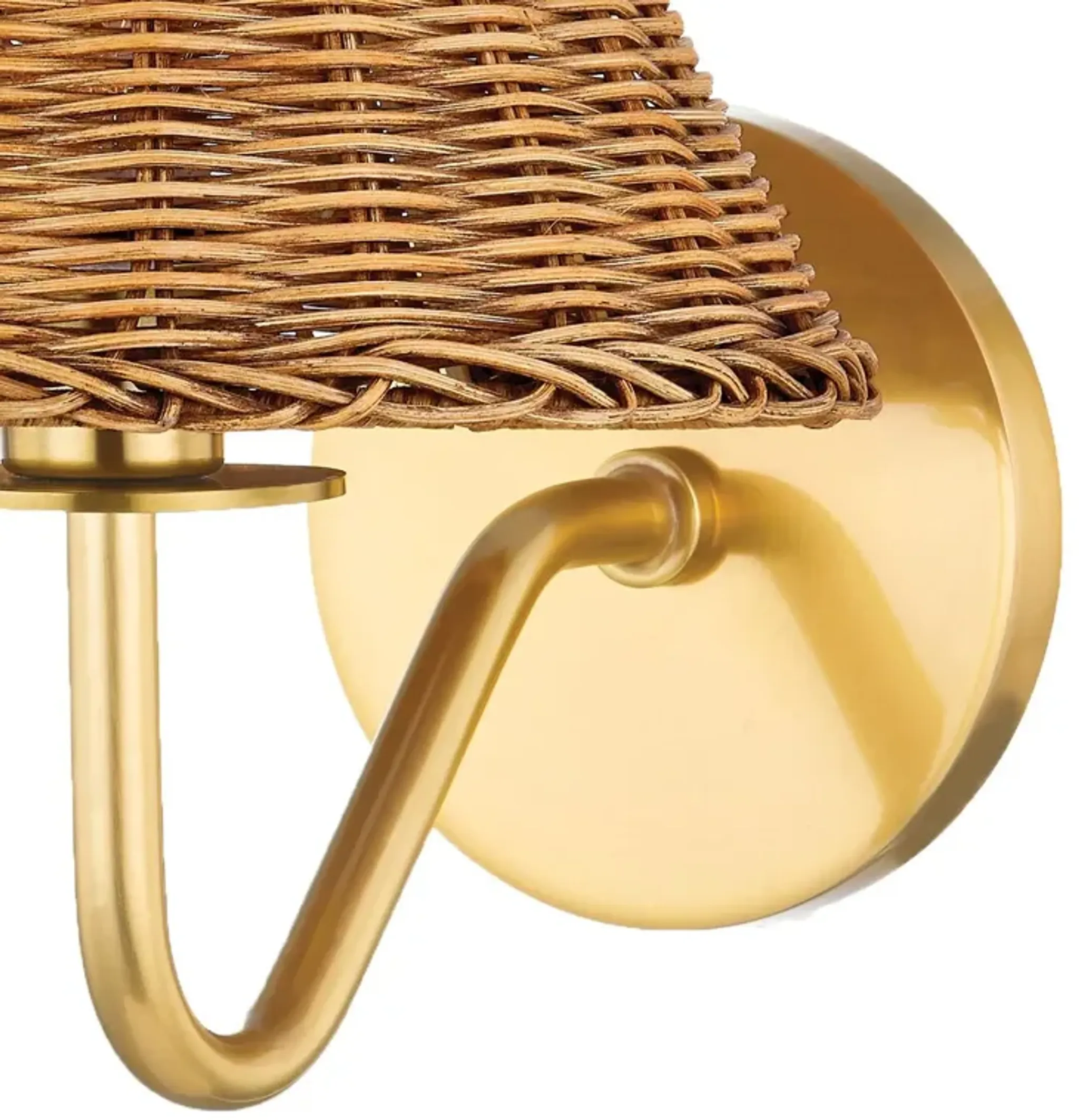 Issa Rattan Wall Sconce Tali Roth For Mitzi Gold One Kings Lane ...