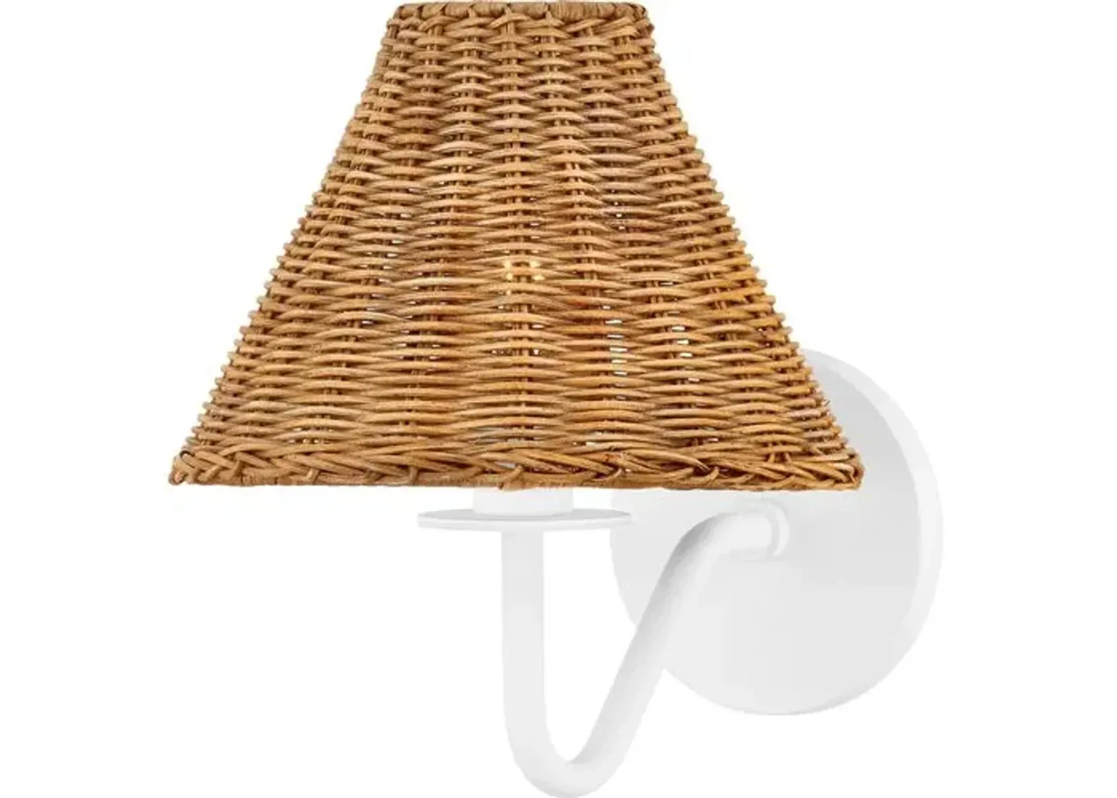 Issa Rattan Wall Sconce - Tali Roth for Mitzi - White