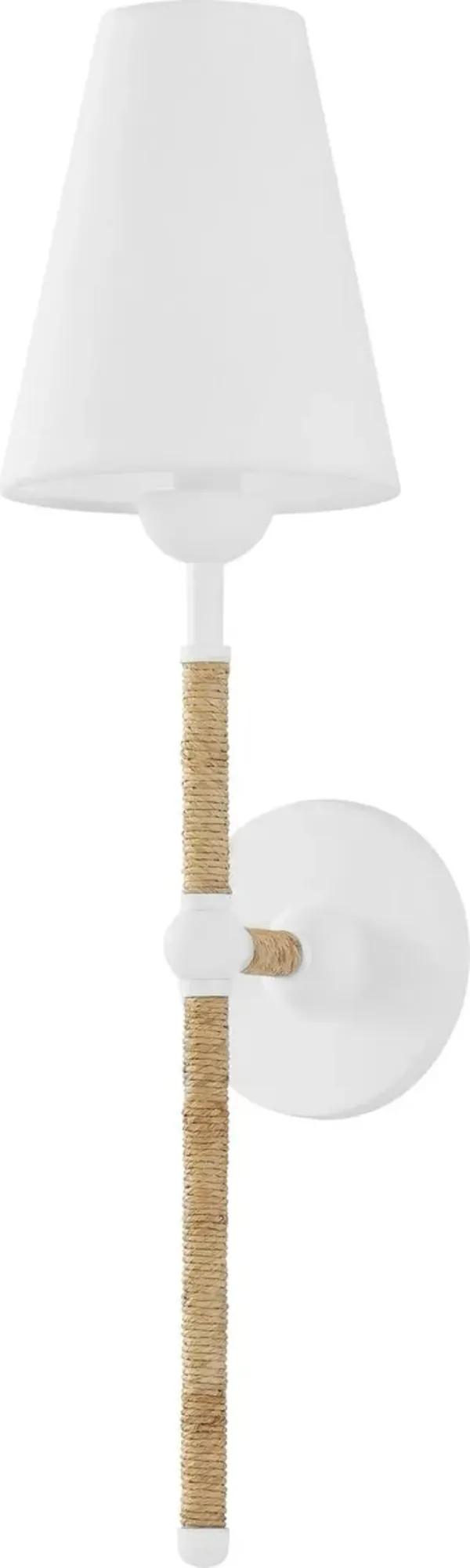 Mariana Wall Sconce - Textured White/Rattan - Megan Molten for Mitzi