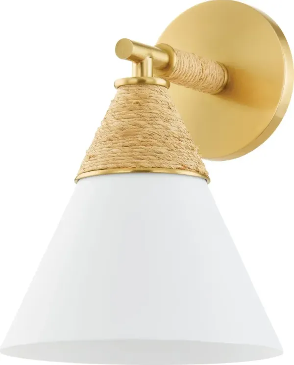 Mica Wall Sconce - Aged Brass - Megan Molten for Mitzi - Gold