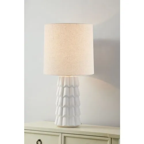 Maisie Table Lamp - White - Megan Molten for Mitzi