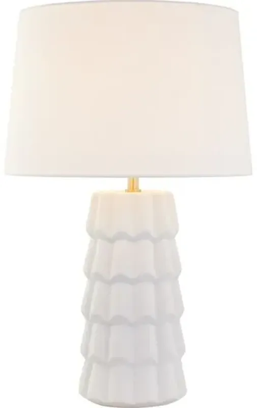 Maisie Table Lamp - White - Megan Molten for Mitzi