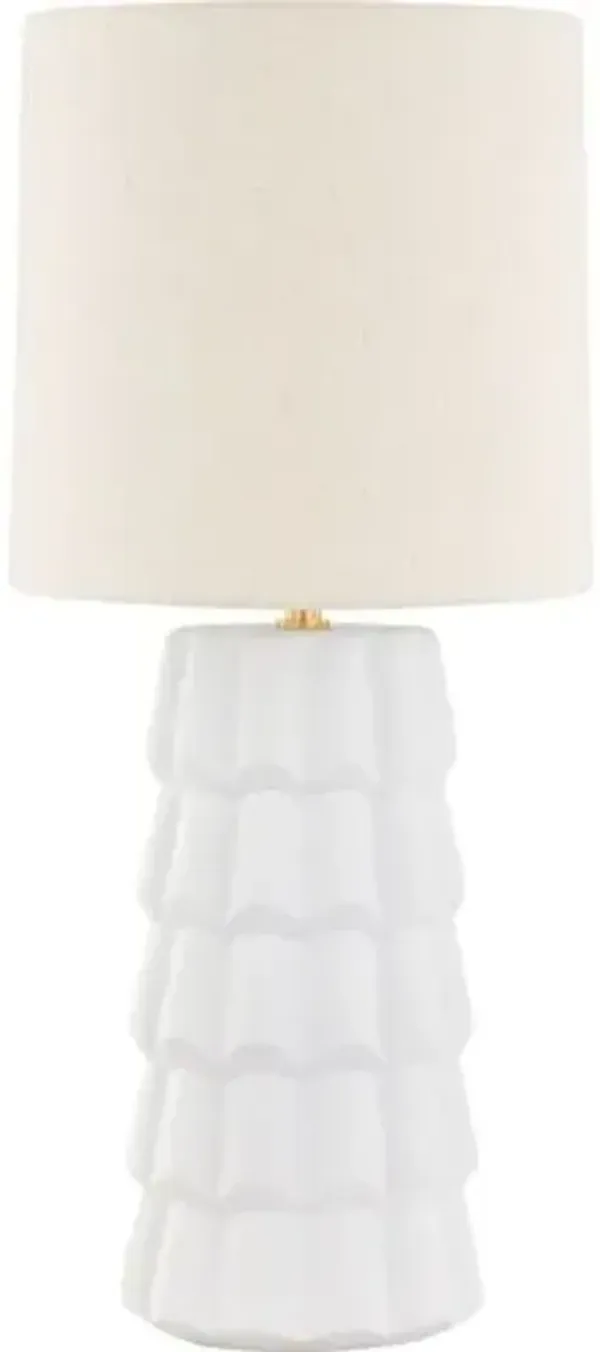 Maisie Table Lamp - White - Megan Molten for Mitzi