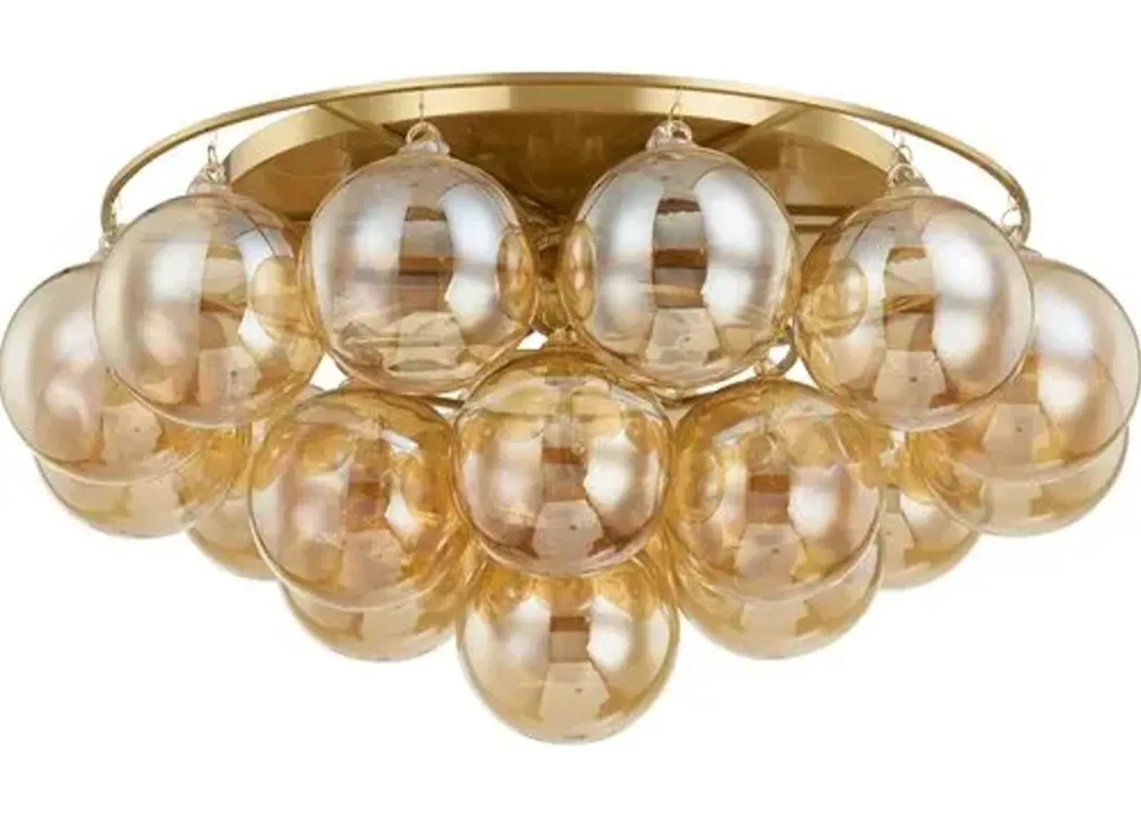 Mimi Bubble Flush Mount - Champagne/Aged Brass - Megan Molten for Mitzi - Gold