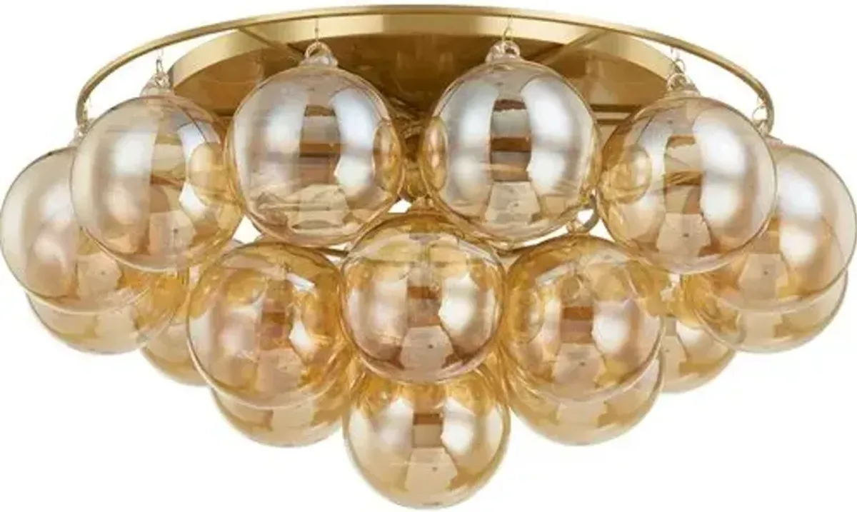 Mimi Bubble Flush Mount - Champagne/Aged Brass - Megan Molten for Mitzi - Gold