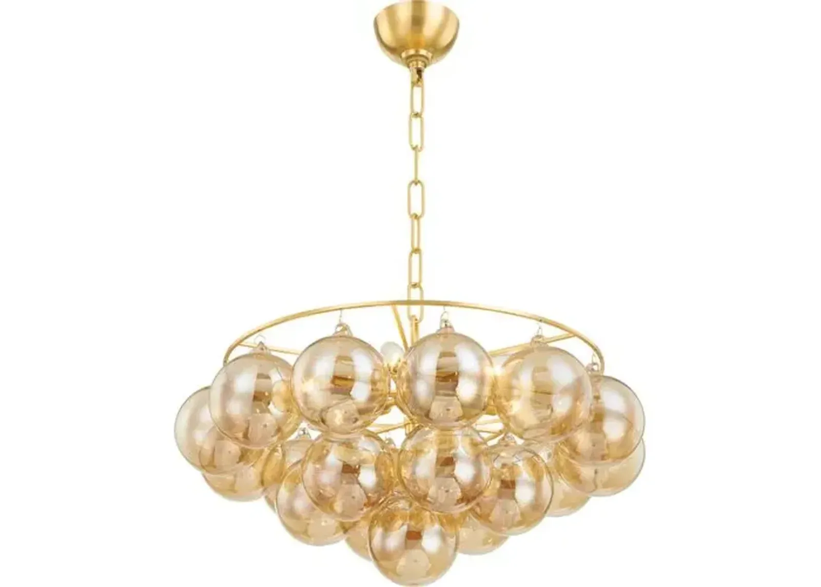 Mimi 6-Light Bubble Chandelier - Champagne/Aged Brass - Megan Molten for Mitzi - Gold